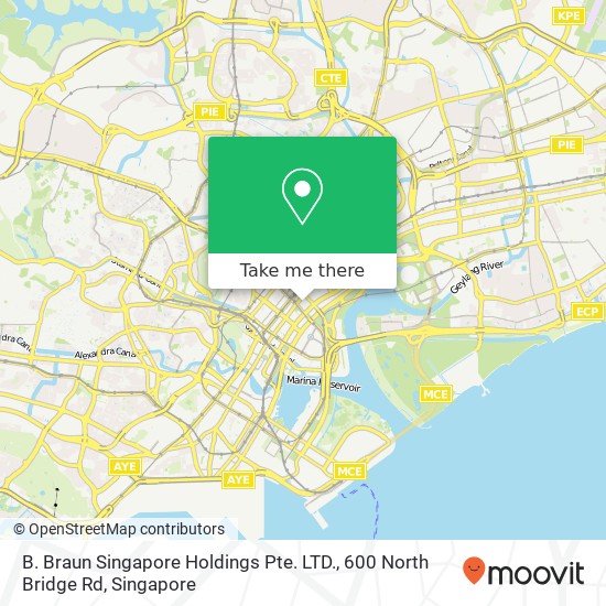 B. Braun Singapore Holdings Pte. LTD., 600 North Bridge Rd地图