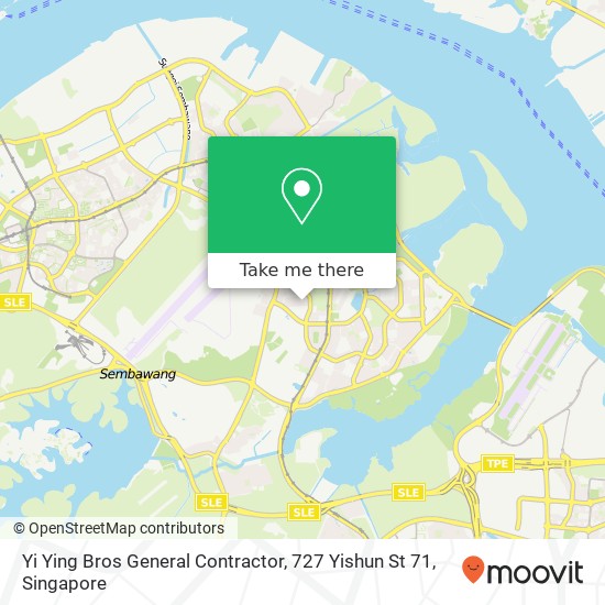 Yi Ying Bros General Contractor, 727 Yishun St 71 map
