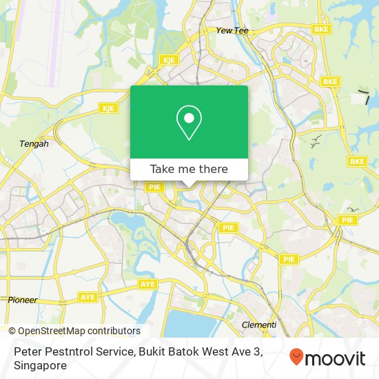 Peter Pestntrol Service, Bukit Batok West Ave 3 map