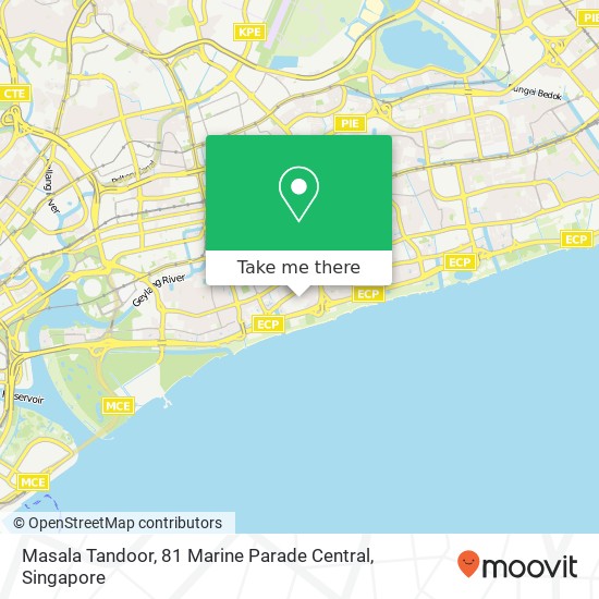 Masala Tandoor, 81 Marine Parade Central map