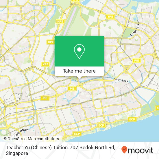 Teacher Yu (Chinese) Tuition, 707 Bedok North Rd map