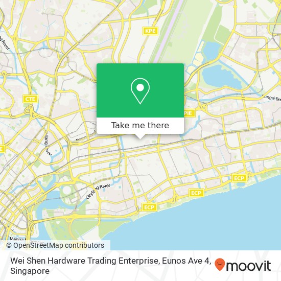 Wei Shen Hardware Trading Enterprise, Eunos Ave 4 map