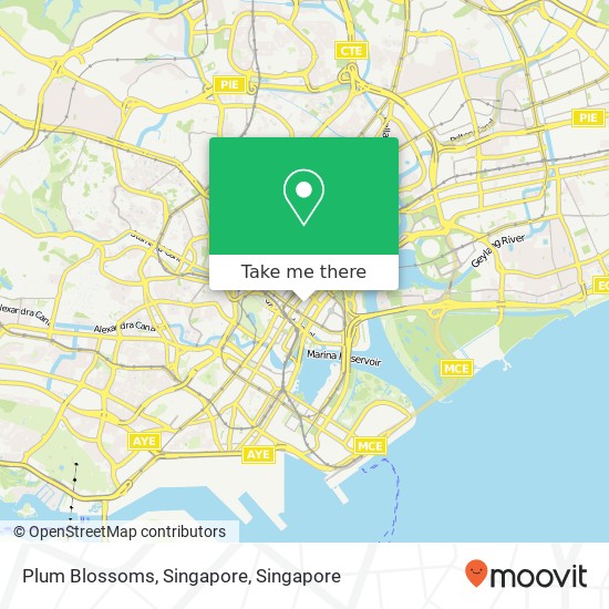 Plum Blossoms, Singapore map