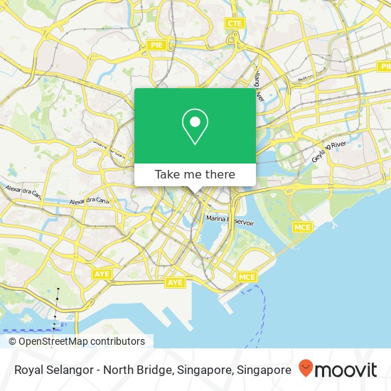 Royal Selangor - North Bridge, Singapore map