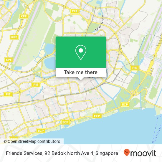 Friends Services, 92 Bedok North Ave 4地图