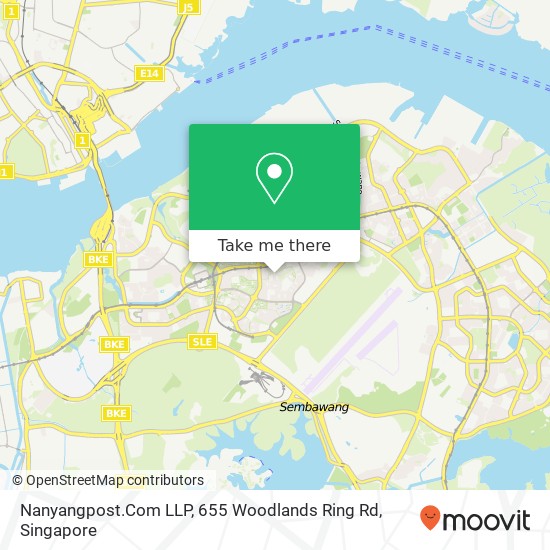 Nanyangpost.Com LLP, 655 Woodlands Ring Rd地图