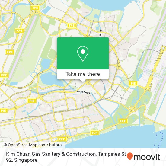 Kim Chuan Gas Sanitary & Construction, Tampines St 92 map