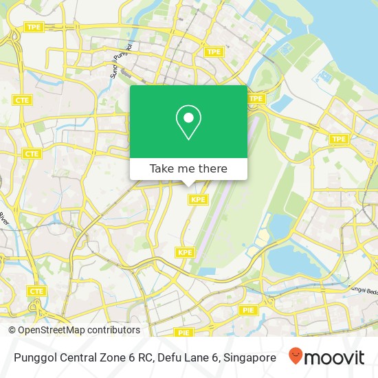 Punggol Central Zone 6 RC, Defu Lane 6 map
