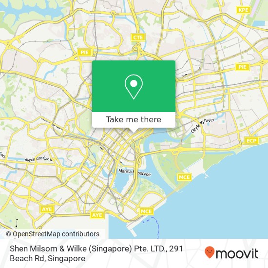 Shen Milsom & Wilke (Singapore) Pte. LTD., 291 Beach Rd地图