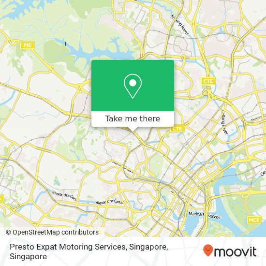 Presto Expat Motoring Services, Singapore map