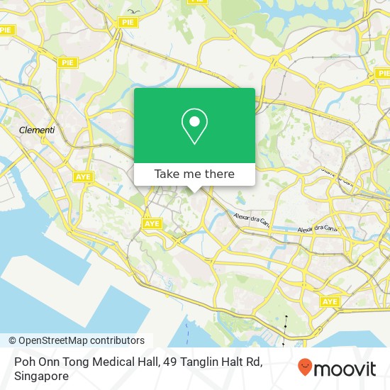 Poh Onn Tong Medical Hall, 49 Tanglin Halt Rd地图