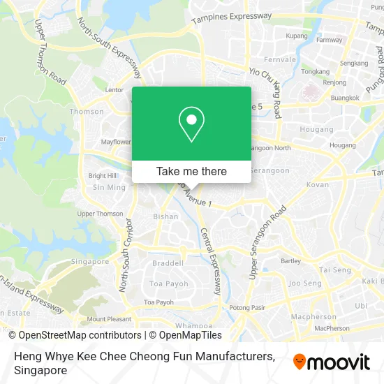 Heng Whye Kee Chee Cheong Fun Manufacturers map