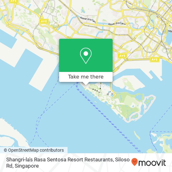 Shangri-la's Rasa Sentosa Resort Restaurants, Siloso Rd map
