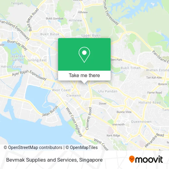 Bevmak Supplies and Services map