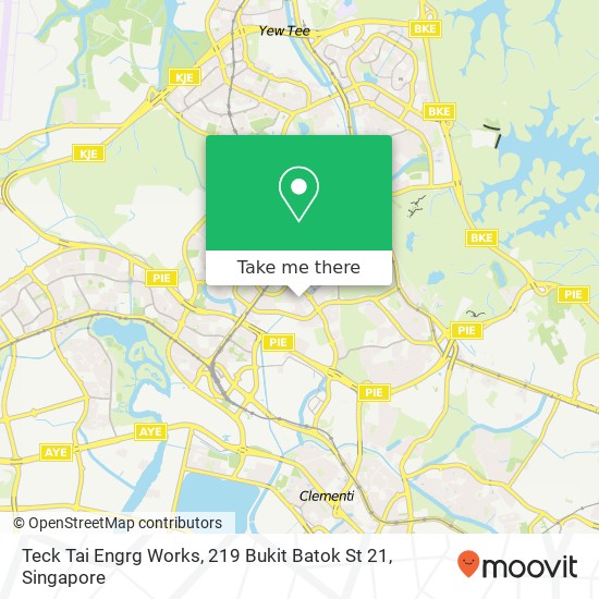 Teck Tai Engrg Works, 219 Bukit Batok St 21地图