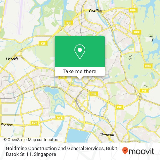 Goldmine Construction and General Services, Bukit Batok St 11 map