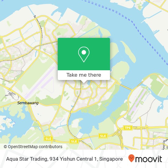 Aqua Star Trading, 934 Yishun Central 1 map