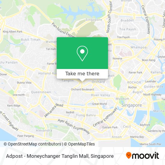 Adpost - Moneychanger Tanglin Mall地图