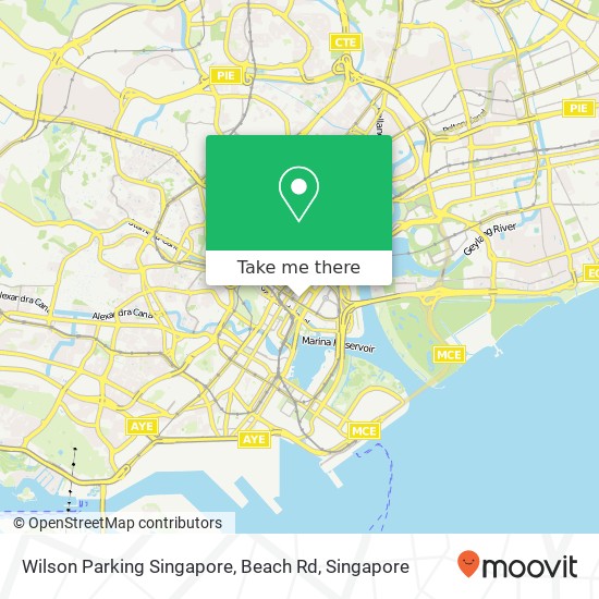 Wilson Parking Singapore, Beach Rd map