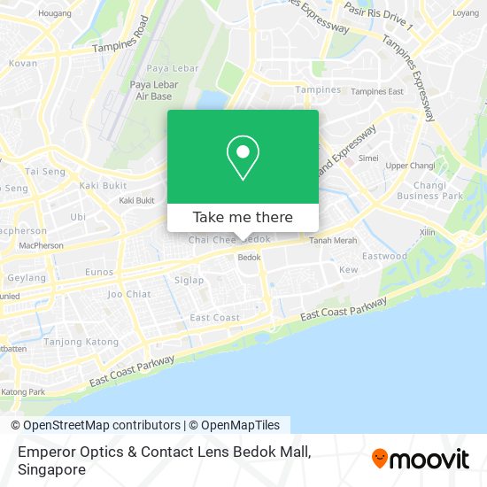 Emperor Optics & Contact Lens Bedok Mall map
