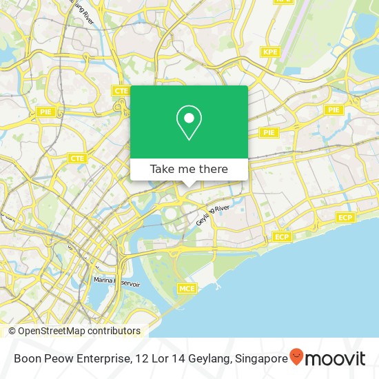 Boon Peow Enterprise, 12 Lor 14 Geylang map