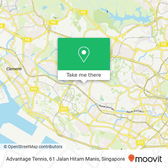 Advantage Tennis, 61 Jalan Hitam Manis map