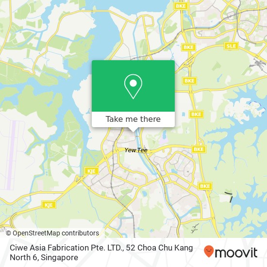 Ciwe Asia Fabrication Pte. LTD., 52 Choa Chu Kang North 6 map