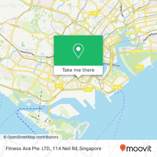 Fitness Ace Pte. LTD., 114 Neil Rd map