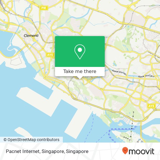 Pacnet Internet, Singapore map