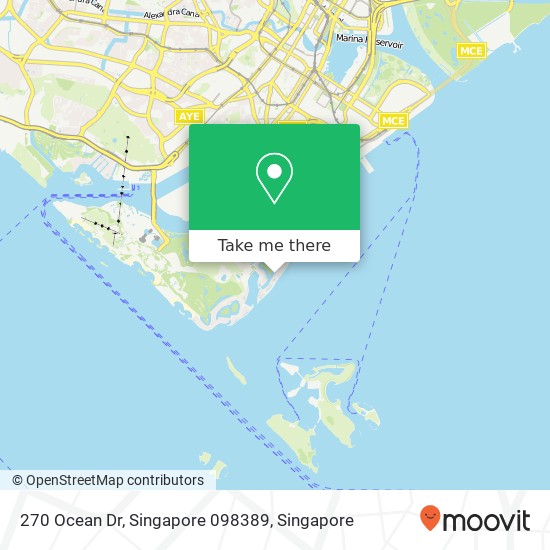 270 Ocean Dr, Singapore 098389地图