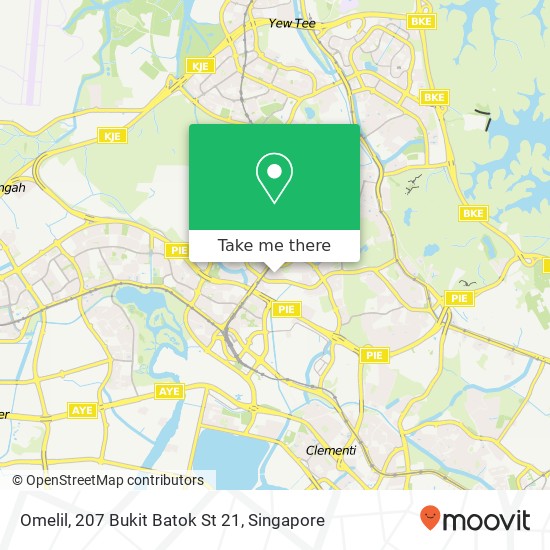 Omelil, 207 Bukit Batok St 21 map