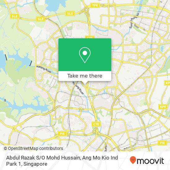 Abdul Razak S / O Mohd Hussain, Ang Mo Kio Ind Park 1 map