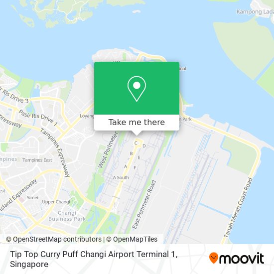 Tip Top Curry Puff Changi Airport Terminal 1 map
