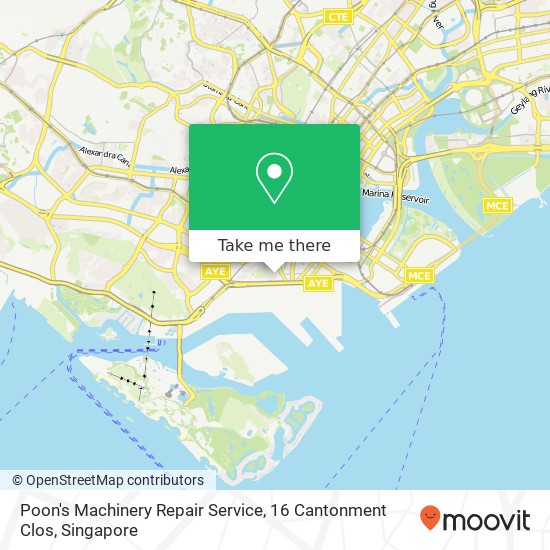 Poon's Machinery Repair Service, 16 Cantonment Clos map