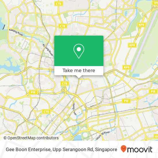 Gee Boon Enterprise, Upp Serangoon Rd map