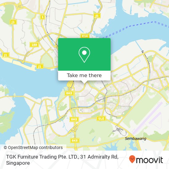 TGK Furniture Trading Pte. LTD., 31 Admiralty Rd map