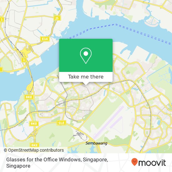 Glasses for the Office Windows, Singapore map