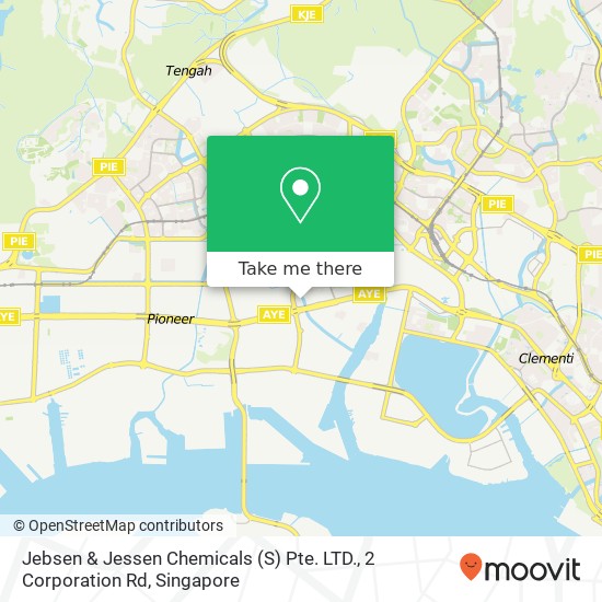 Jebsen & Jessen Chemicals (S) Pte. LTD., 2 Corporation Rd map