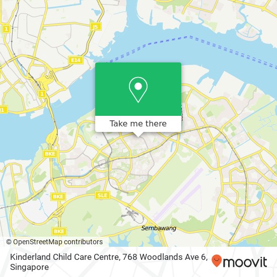 Kinderland Child Care Centre, 768 Woodlands Ave 6 map