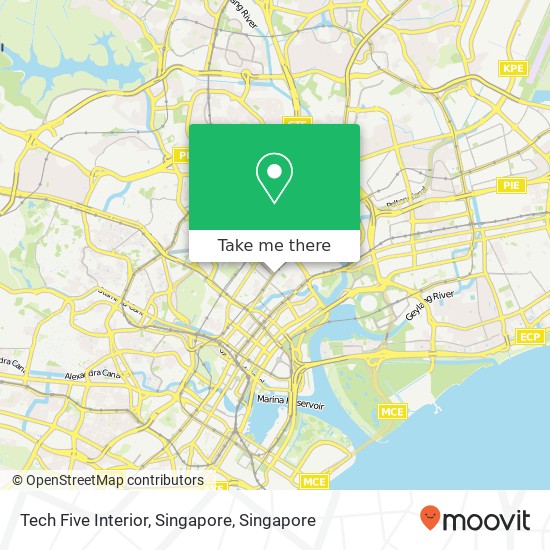 Tech Five Interior, Singapore map