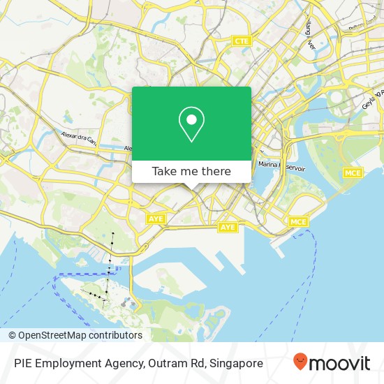 PIE Employment Agency, Outram Rd地图