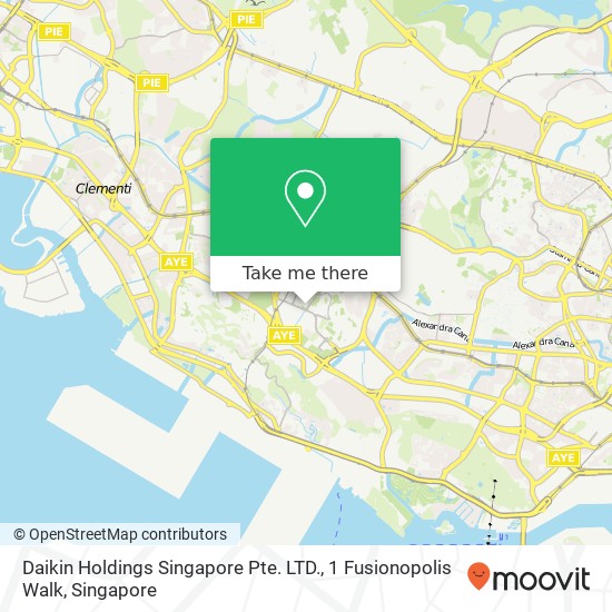 Daikin Holdings Singapore Pte. LTD., 1 Fusionopolis Walk地图