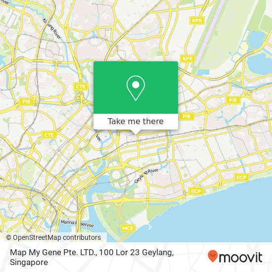 Map My Gene Pte. LTD., 100 Lor 23 Geylang map