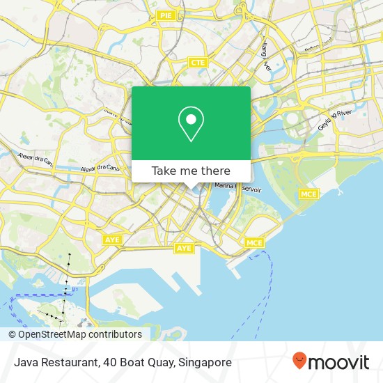 Java Restaurant, 40 Boat Quay map