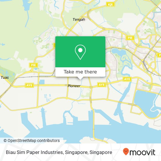 Biau Sim Paper Industries, Singapore map