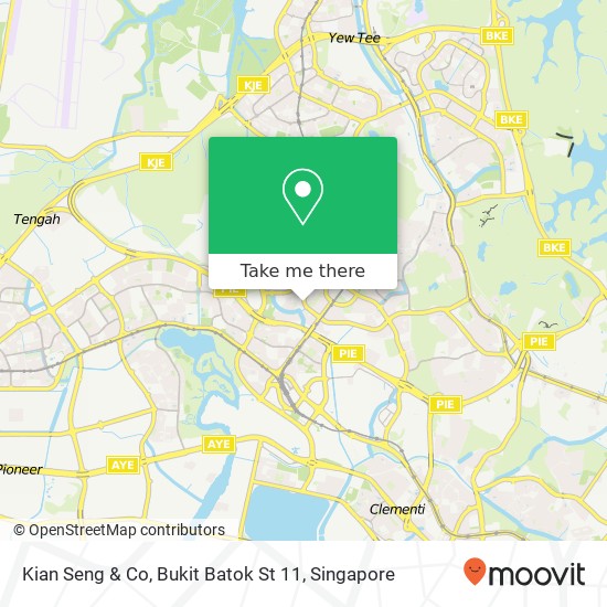 Kian Seng & Co, Bukit Batok St 11 map