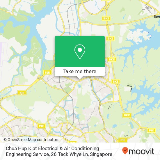 Chua Hup Kiat Electrical & Air Conditioning Engineering Service, 26 Teck Whye Ln map