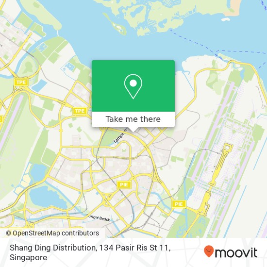 Shang Ding Distribution, 134 Pasir Ris St 11 map