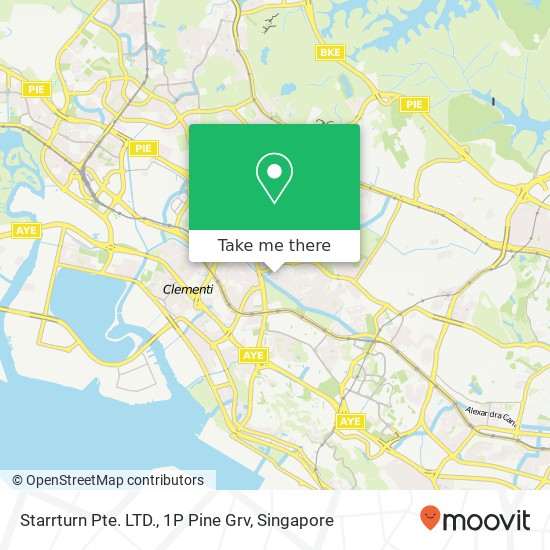 Starrturn Pte. LTD., 1P Pine Grv map