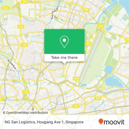 NG San Logistics, Hougang Ave 1 map